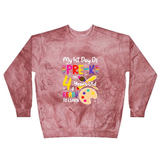 My First Day Of Pre-K 4 Years old Back to School Blast Sweatshirts