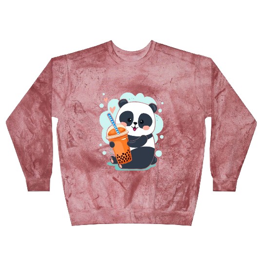 Kawaii Panda Anime Boba Drink Bubble Tea Tapioca Blast Sweatshirts