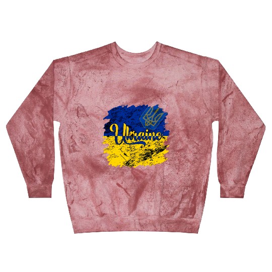 Ukraine Ukrainian Flag I Stand With Ukraine Pride Blast Sweatshirts
