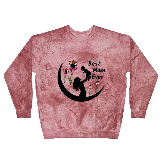 LGBTQ Mother's Day, Best Mom Ever, Lesbian Flag Blast Sweatshirts