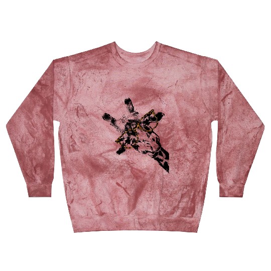 Hipster Giraffe Print Leopard Print Glasses Blast Sweatshirts