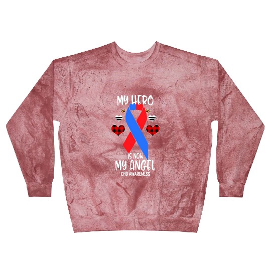 Chd Awareness Remembrance Hero Is Now My Angel Blast Sweatshirts