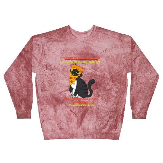 Commas Save Lives Pizza Cat Blast Sweatshirts