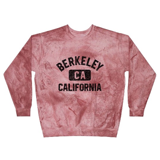 Berkeley Ca California Gym Style Gray W Distress Blast Sweatshirts
