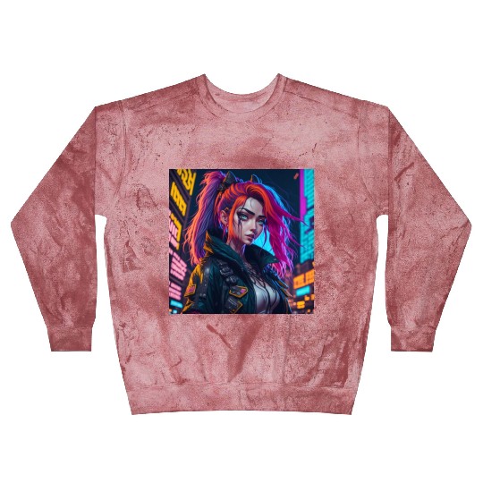 Cyberpunk Anime Girl Blast Sweatshirts