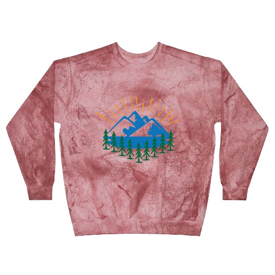Blue Mountain And Forest Blast Sweatshirts
