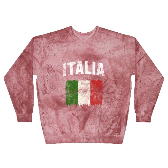 Italia - Distressed Italian Flag Blast Sweatshirts