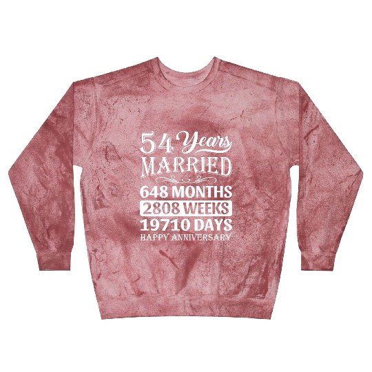 54 Years Married - Happy 54Th Wedding Anniversary Blast Sweatshirts