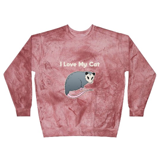 I Love My Cat Opossum Blast Sweatshirts
