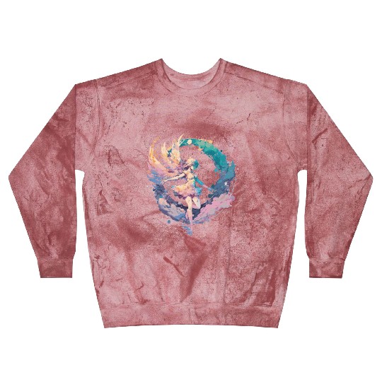 Watercolor Fairy Painting Fairycore Pastel Goth Bu Blast Sweatshirts
