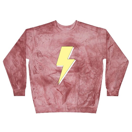 Aesthetic Pastel Yellow Lightning Bolt Blast Sweatshirts