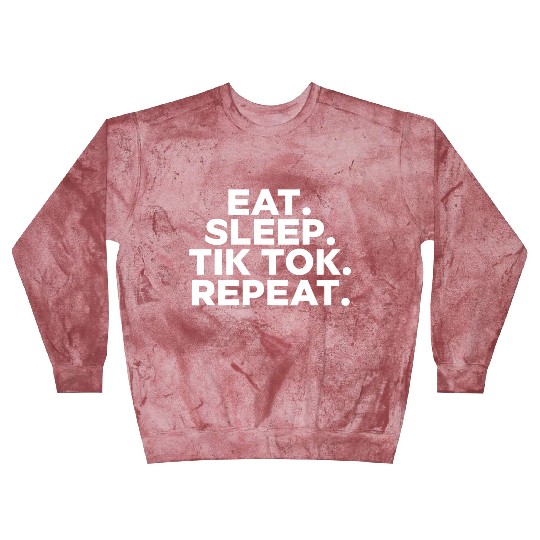 Eat Sleep tiktok Repeat retro vintage colors Blast Sweatshirts