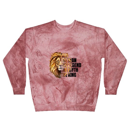 Dad the Man the Legend Leopard Lion Png Blast Sweatshirts
