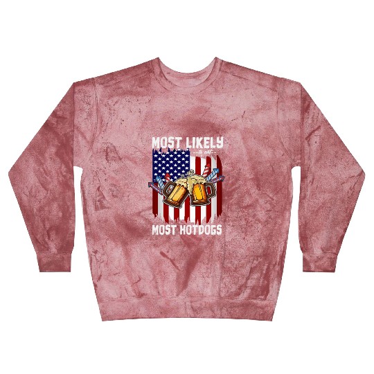 4th Of July Party Most Likely To Eat Hotdogs Blast Sweatshirts