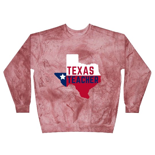 Texas Teacher Life Flag Style Blast Sweatshirts