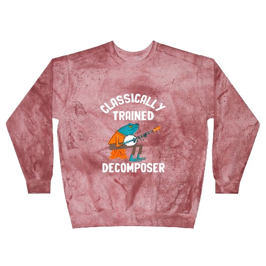 Classically Trained Decomposer Funny Frog Playing Blast Sweatshirts