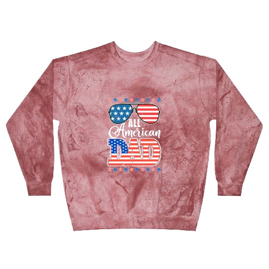 All American Dad Usa Sunglasses Flag Father's Day Blast Sweatshirts