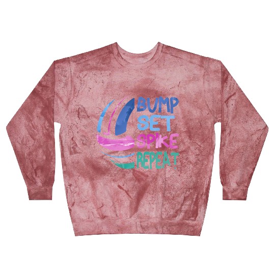 Volleyball Bump Set ke Repeat Blue Purplen Blast Sweatshirts