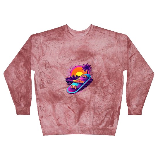 Skateboarding Skateboard Skates 80s 90s Retro Blast Sweatshirts