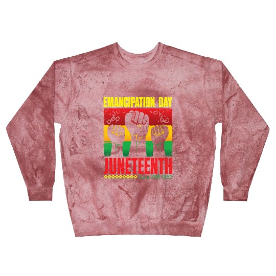 Ecipation Day 1865 African American Juneteenth Fla Blast Sweatshirts
