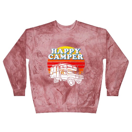 Happy Camper Funny Camping Lover Blast Sweatshirts