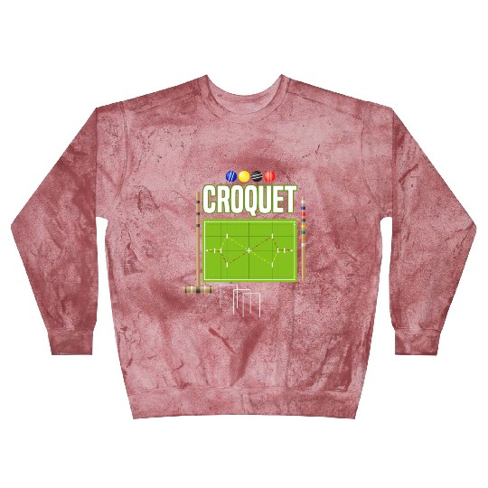 Croquet Player Garden Croquet Golf Sport Blast Sweatshirts