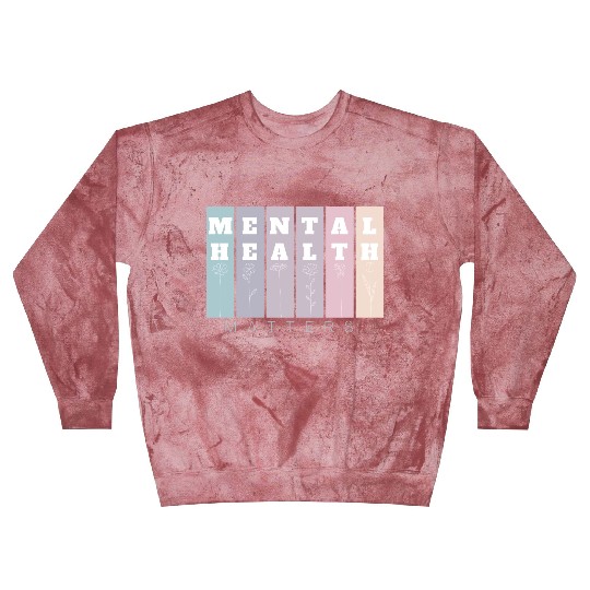 Mental Health Matters | Florals VI French Grey Blast Sweatshirts