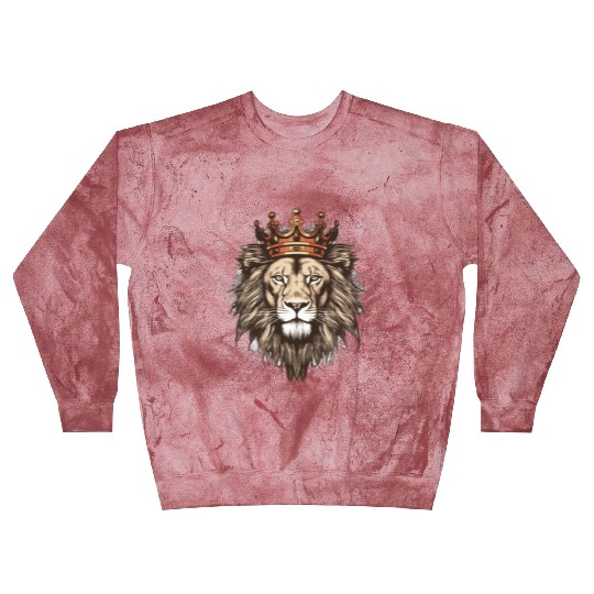 Crowned King - Majestic Lion Artwork Blast Sweatshirts