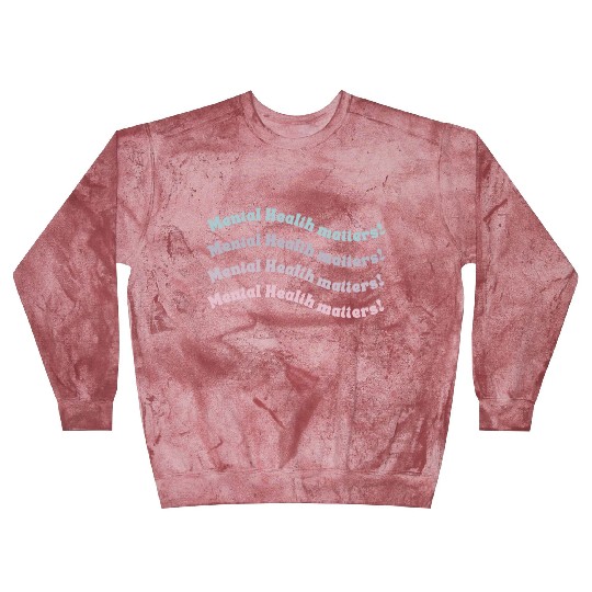 Mental Health Matters | Wavy Retro French Gray Blast Sweatshirts