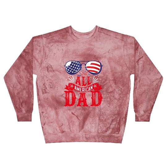 All American Dad America Pride US Patriot Blast Sweatshirts
