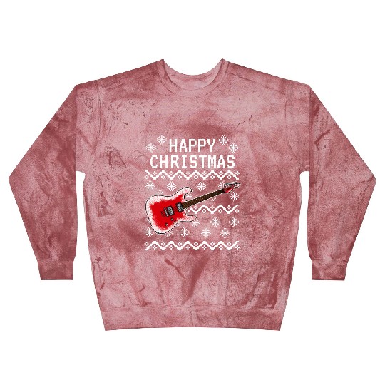 Electric Guitar Ugly Christmas Guitarist Musician Blast Sweatshirts