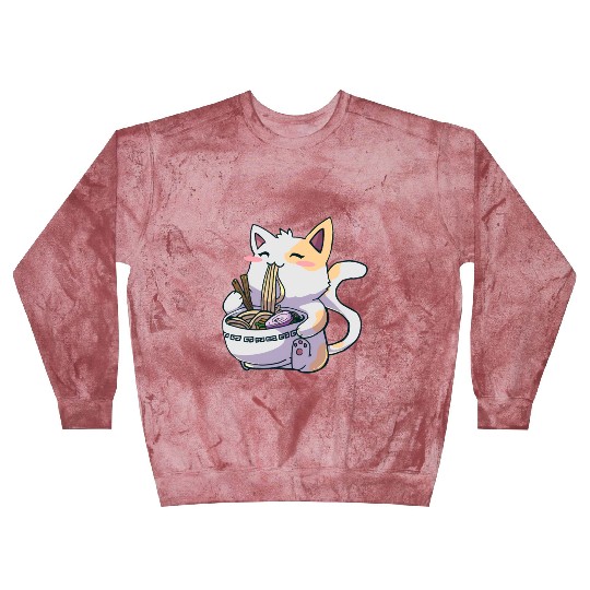 Ramen Cat aii Anime Japanese aii Neko Blast Sweatshirts