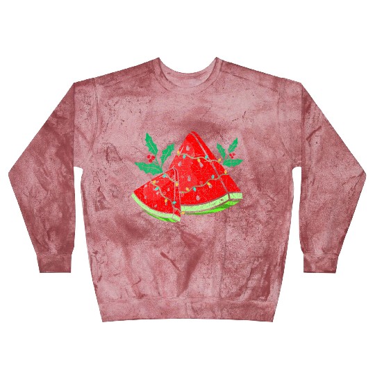 Christmas Watermelon Tropical Summer Christmas In Blast Sweatshirts