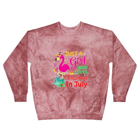 Just A Girl Who Loves Christmas In July And Blast Sweatshirts