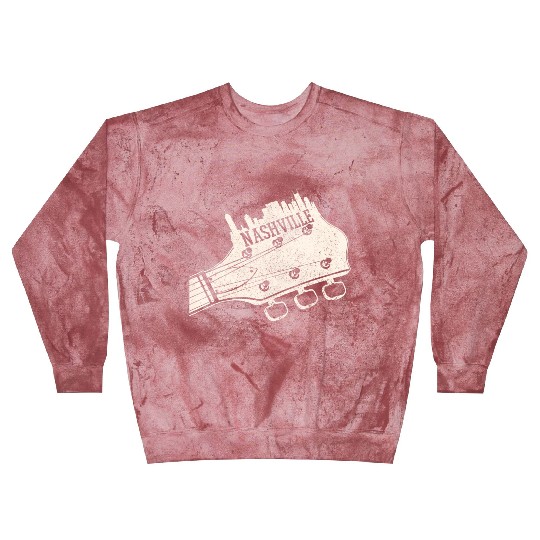 Nashville Guitar Skyline Country Music City Blast Sweatshirts