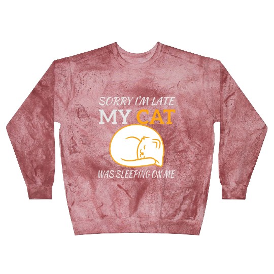 Sorry I'm Late My Cat Sleeping On Me, funny quote Blast Sweatshirts