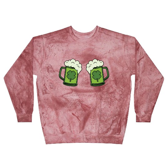 Drinking Green Beer Boobs Shamrock Irish Patric Blast Sweatshirts