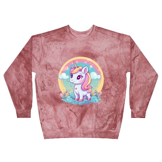 Unicorn Rainbow Sunset Blast Sweatshirts