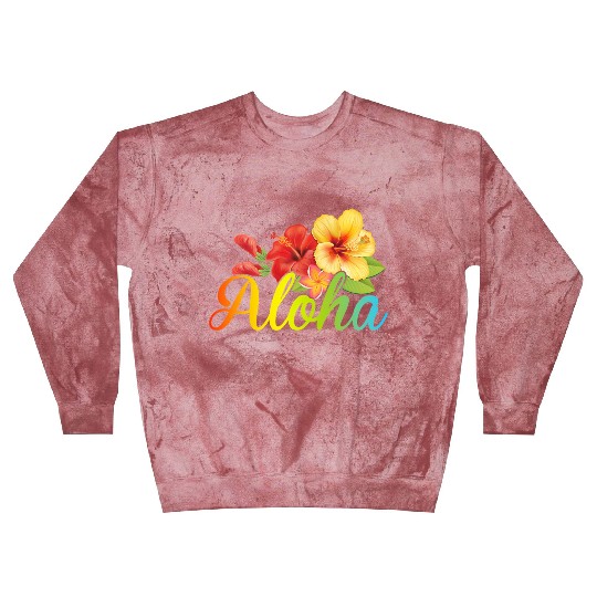 Awesome Aloha Blast Sweatshirts Hawaiian Hibiscus Flowers Surf