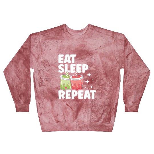 Eat Sleep Boba Tea Repeat Bubble Tea Lover Drinker Blast Sweatshirts