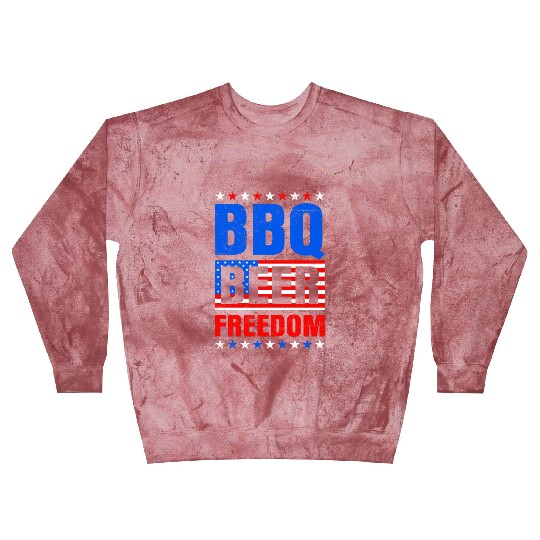 BBQ Beer Freedom Independence Day USA Party Fan Blast Sweatshirts