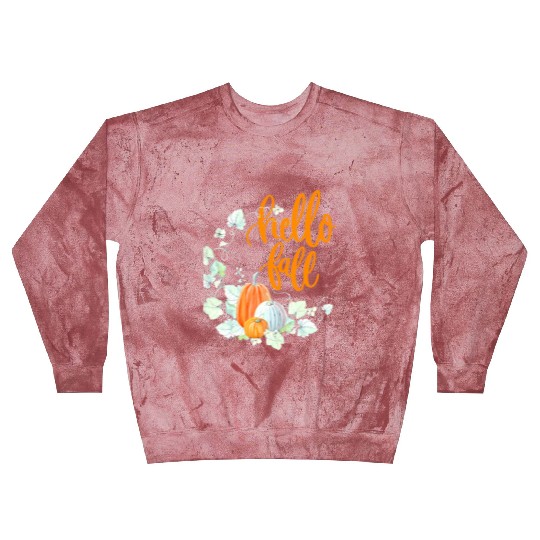 Hello Fall, Autumn leaves, Pumpkins and fall Blast Sweatshirts