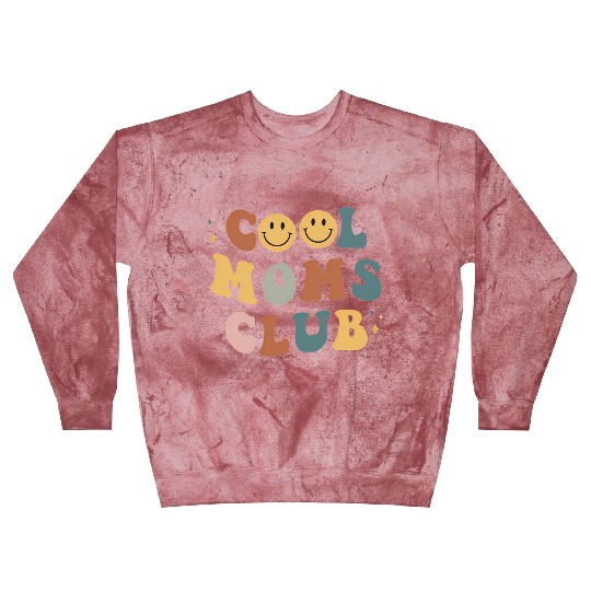 Moms Club On Back Print Blast Sweatshirts
