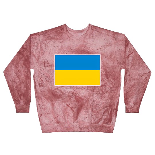 Ukraine Flag With Ukrainian National Colors Blast Sweatshirts