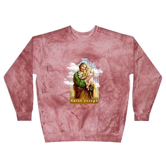 Saint Joseph Catholic Church St Joseph With Infant Blast Sweatshirts