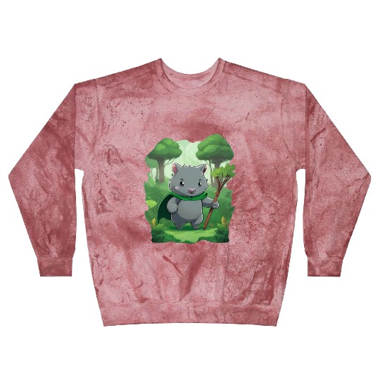 Wombat Hero - Green Cape Wombat Blast Sweatshirts