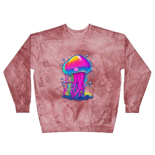 Vibrant Jellyfish Colorful Blast Sweatshirts