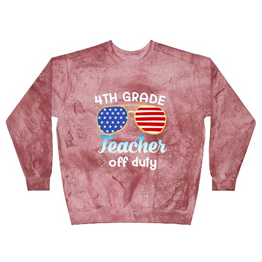 4th grade teacher off duty Blast Sweatshirts