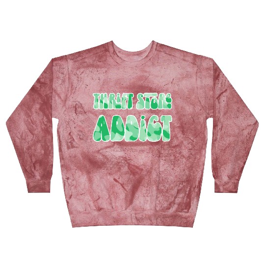 Thrift Store Addict green camo Blast Sweatshirts