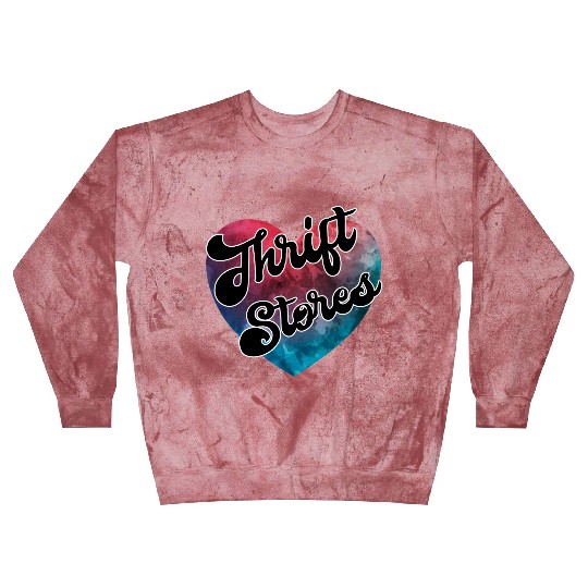 Thrift Stores watercolor heart Blast Sweatshirts